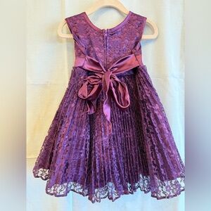 Size XL Girls Purple Lace Dress
